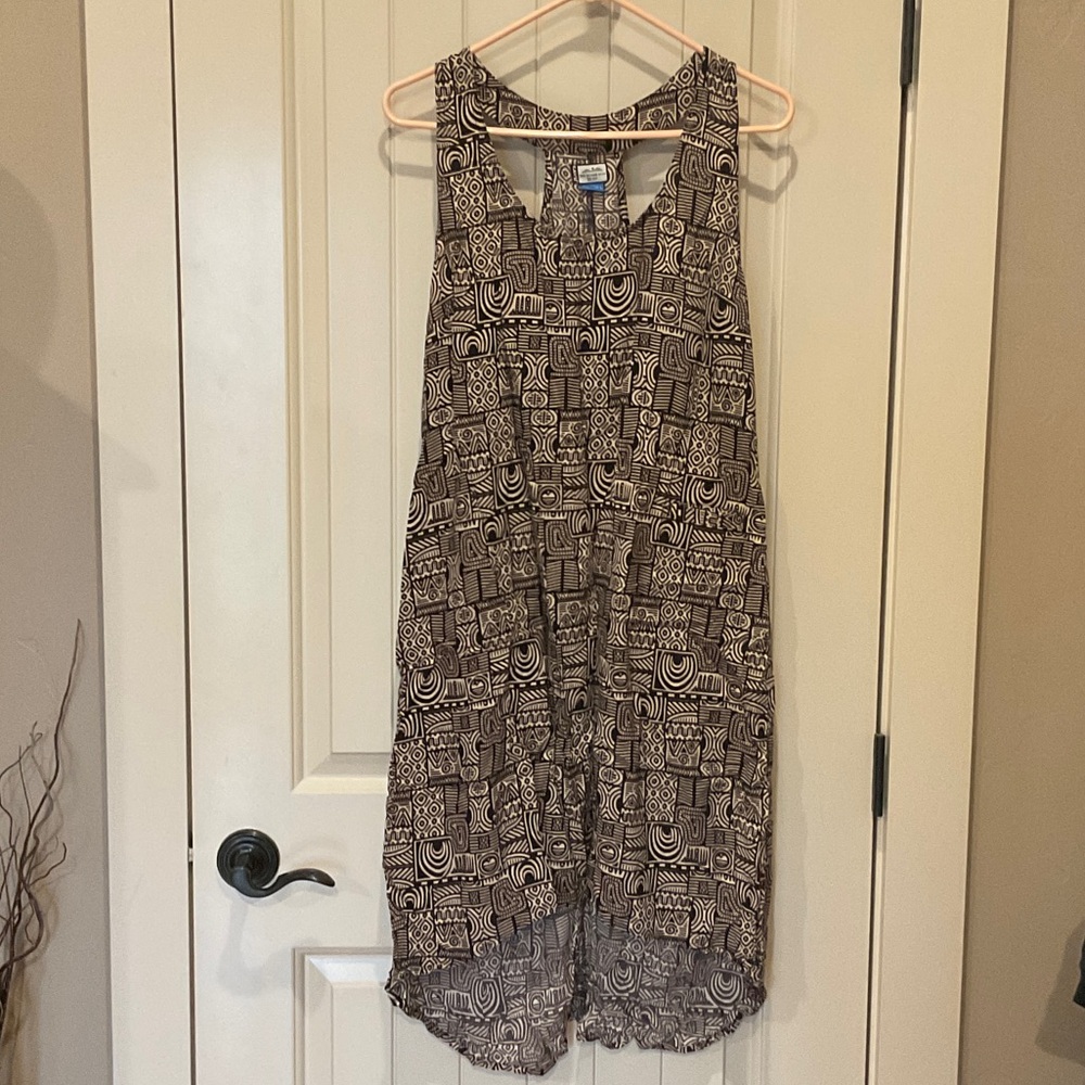 Kavu Brown Patterned High Low Dress